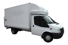 Van Rental Leyland - White Ford Luton Box with Tail Lift - Van hire Leyland