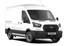Van Rental Leyland - White Ford Transit Medium Wheel Base - Van hire Leyland